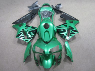 Best 2007-2008 Green Black Honda CBR600RR Motorcycle Fairings Kit