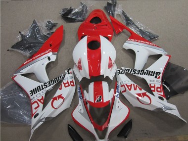 Best 2007-2008 Red White Honda CBR600RR Motor Fairings