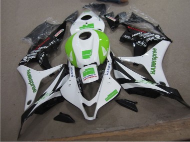 Best 2007-2008 White Green Hannspree Honda CBR600RR Bike Fairings