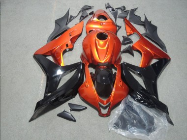 Best 2007-2008 Orange Black Honda CBR600RR Motorbike Fairing