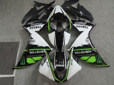 Best 2007-2008 Black White Monster Pizzoli Honda CBR600RR Motorcycle Fairings