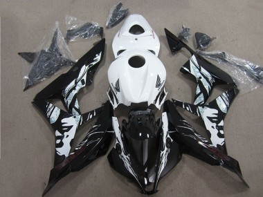 Best 2007-2008 Black White Honda CBR600RR Motorcycle Fairings