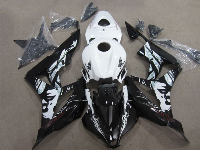 Best 2007-2008 Black White Honda CBR600RR Motorcycle Fairings Best 2007-2008 Black White Honda CBR600RR Motorcycle Fairings