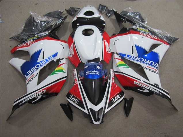 Best 2009-2012 Blue White EUROBET Lee Honda CBR600RR Motorcycle Fairing Best 2009-2012 Blue White EUROBET Lee Honda CBR600RR Motorcycle Fairing