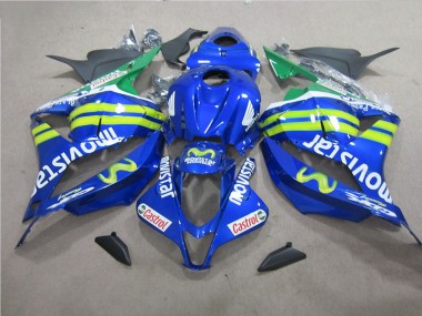 Best 2009-2012 Blue White Movistar Honda CBR600RR Bike Fairings