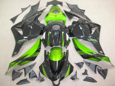 Best 2009-2012 Black Green Honda CBR600RR Bike Fairing Kit