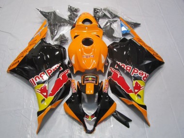 Best 2009-2012 Black Orange Red Bull Honda CBR600RR Bike Fairing