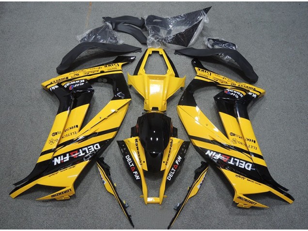 Best 2011-2015 Yellow Black Delt Fin Kawasaki ZX10R Motorcycle Bodywork Best 2011-2015 Yellow Black Delt Fin Kawasaki ZX10R Motorcycle Bodywork