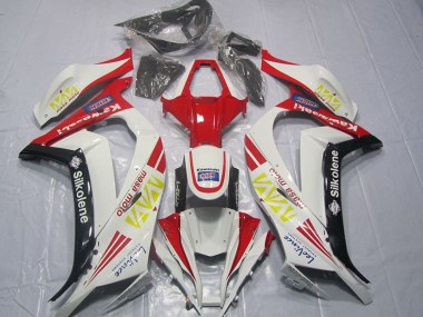 Best 2011-2015 White Red Silkolene Kawasaki ZX10R Motorcycle Fairings Kit