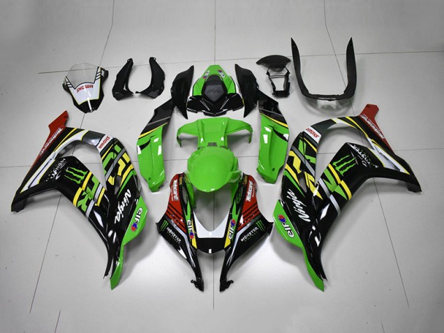Best 2016-2019 Green Black Red Ninja Monster Kawasaki ZX10R Motorbike Fairings Best 2016-2019 Green Black Red Ninja Monster Kawasaki ZX10R Motorbike Fairings