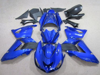 Best 2006-2011 Blue Kawasaki ZX14R ZZR1400 Motorbike Fairing Kits