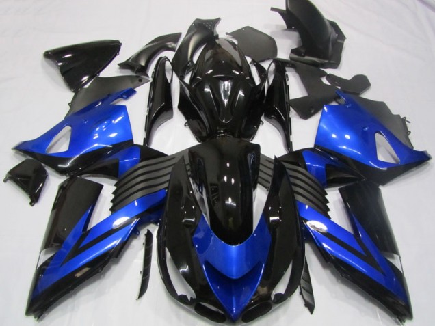 Best 2006-2011 Black Blue Kawasaki ZX14R ZZR1400 Moto Fairings Best 2006-2011 Black Blue Kawasaki ZX14R ZZR1400 Moto Fairings