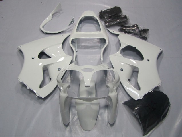 Best 2000-2002 White Kawasaki ZX6R Bike Fairing Kit Best 2000-2002 White Kawasaki ZX6R Bike Fairing Kit