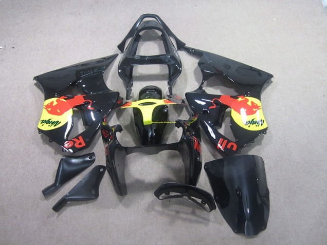 Best 2000-2002 Black Yellow Red Bull Ninja Kawasaki ZX6R Motorcycle Replacement Fairings Best 2000-2002 Black Yellow Red Bull Ninja Kawasaki ZX6R Motorcycle Replacement Fairings
