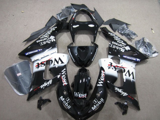 Best 2005-2006 Black West Mobil Ninja 636 Kawasaki ZX6R Motorbike Fairings Best 2005-2006 Black West Mobil Ninja 636 Kawasaki ZX6R Motorbike Fairings