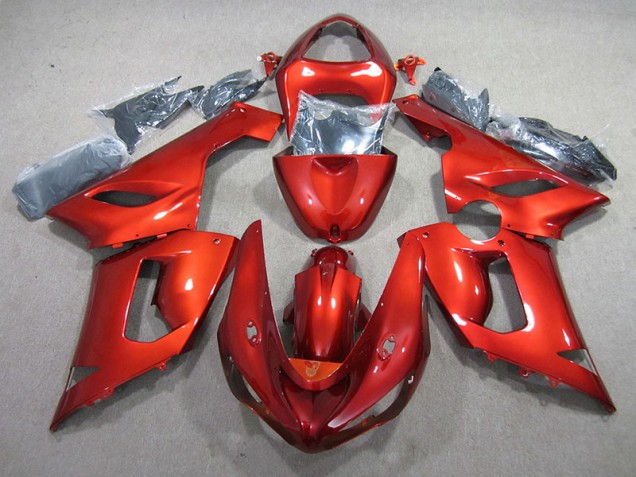 Best 2005-2006 Orange Kawasaki ZX6R Motor Fairings Best 2005-2006 Orange Kawasaki ZX6R Motor Fairings
