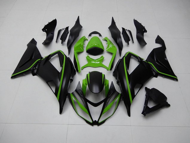 Best 2013-2018 Black Green Kawasaki ZX6R Replacement Motorcycle Fairings