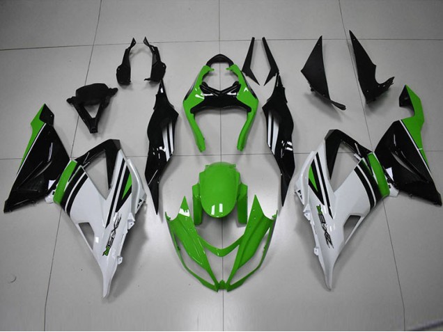 Best 2013-2018 Black Green White Kawasaki ZX6R Bike Fairing Kit Best 2013-2018 Black Green White Kawasaki ZX6R Bike Fairing Kit