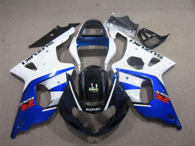 Best 2000-2002 Blue White Suzuki GSXR1000 Motorbike Fairings Best 2000-2002 Blue White Suzuki GSXR1000 Motorbike Fairings