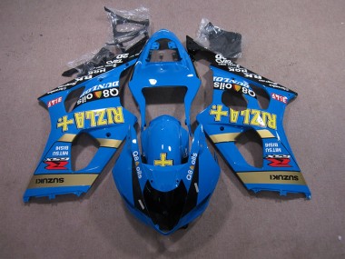 Best 2003-2004 Blue Rizla Q8 oils Suzuki GSXR1000 Motorcycle Fairing