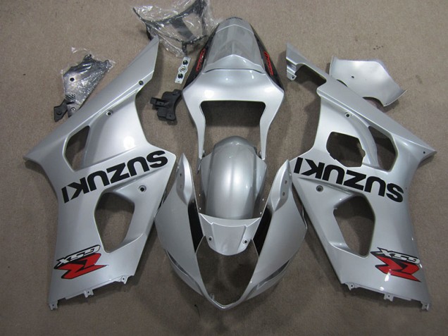 Best 2003-2004 Silver Suzuki GSXR1000 Motorcycle Fairing Kits