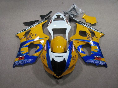 Best 2003-2004 Yellow Blue Corona Extra Suzuki GSXR1000 Motorcycle Fairing Kit