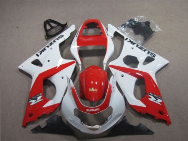 Best 2003-2004 Red White Suzuki GSXR1000 Motorcyle Fairings