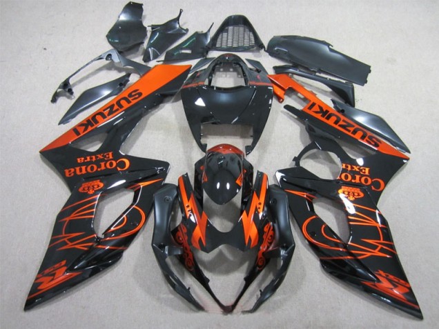 Best 2005-2006 Black Orange Corona Extra Suzuki GSXR1000 Replacement Fairings Best 2005-2006 Black Orange Corona Extra Suzuki GSXR1000 Replacement Fairings