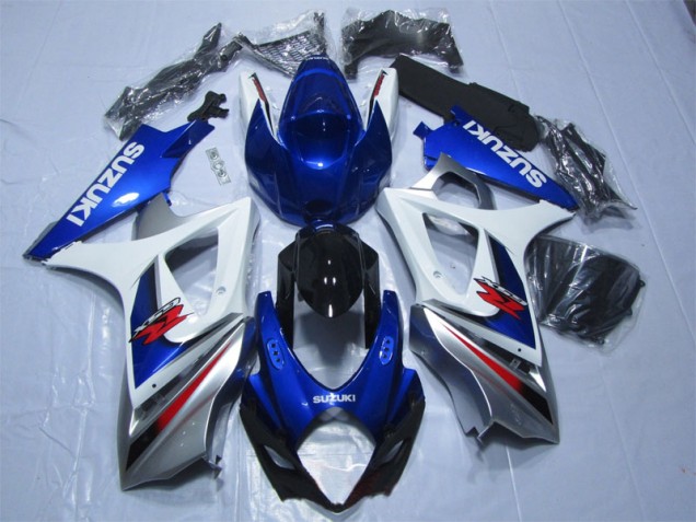 Best 2007-2008 Blue White Suzuki GSXR1000 Bike Fairings Best 2007-2008 Blue White Suzuki GSXR1000 Bike Fairings