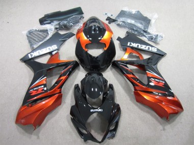 Best 2007-2008 Black Orange Suzuki GSXR1000 Motorbike Fairing