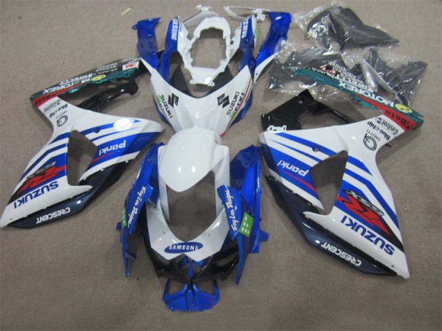Best 2009-2016 White Blue Samsung Suzuki GSXR1000 Motorbike Fairings Best 2009-2016 White Blue Samsung Suzuki GSXR1000 Motorbike Fairings