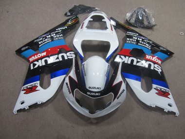 Best 2001-2003 White Blue Motul Suzuki GSXR600 Replacement Motorcycle Fairings