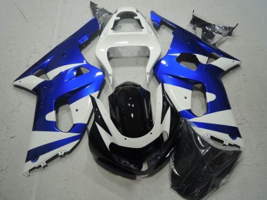 Best 2001-2003 White Blue Suzuki GSXR600 Motorcycle Fairing Kit