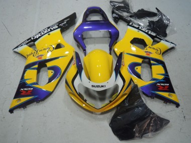 Best 2001-2003 Yellow Purple Suzuki GSXR600 Motorbike Fairing Kits