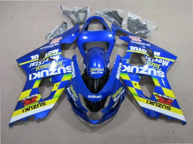 Best 2004-2005 Blue Telefumia Movistar Suzuki GSXR600 Motorbike Fairings