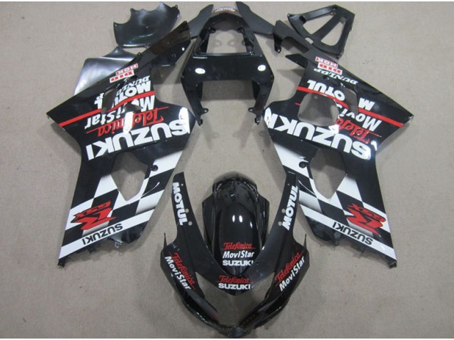 Best 2004-2005 Black Red Telefumia Movistar Suzuki GSXR600 Motorbike Fairing Best 2004-2005 Black Red Telefumia Movistar Suzuki GSXR600 Motorbike Fairing