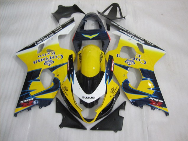 Best 2004-2005 Yellow Blue Corona Extra Suzuki GSXR600 Bike Fairing Best 2004-2005 Yellow Blue Corona Extra Suzuki GSXR600 Bike Fairing