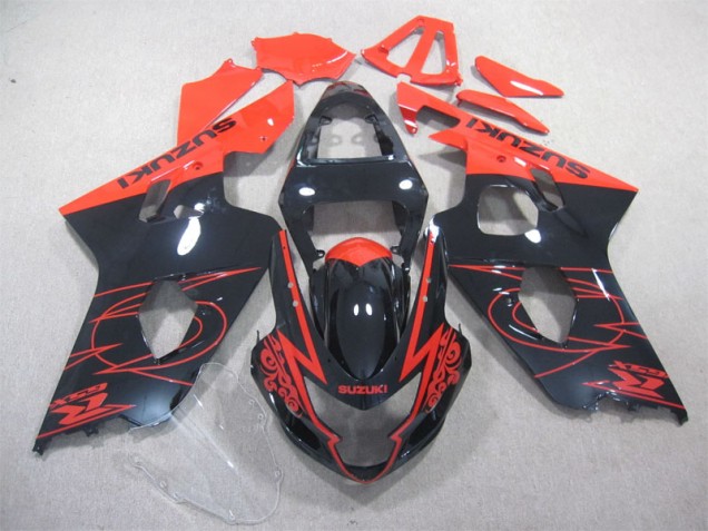 Best 2004-2005 Black Red Suzuki GSXR600 Bike Fairings Best 2004-2005 Black Red Suzuki GSXR600 Bike Fairings