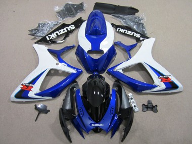 Best 2006-2007 Blue White Suzuki GSXR600 Motorbike Fairings