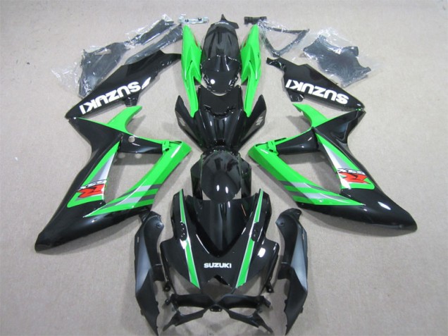 Best 2006-2007 Black Green Suzuki GSXR600 Bike Fairings Best 2006-2007 Black Green Suzuki GSXR600 Bike Fairings