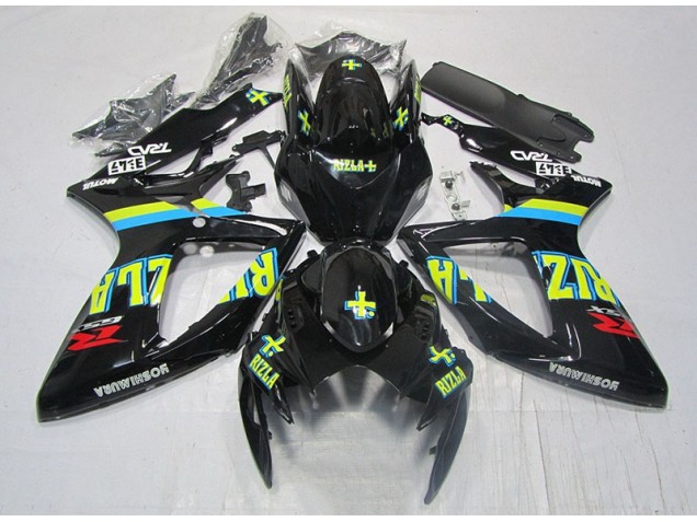 Best 2006-2007 Black Yellow Rizla Suzuki GSXR600 Moto Fairings Best 2006-2007 Black Yellow Rizla Suzuki GSXR600 Moto Fairings