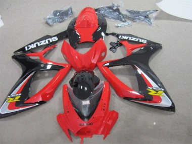 Best 2006-2007 Red Black Suzuki GSXR600 Replacement Fairings