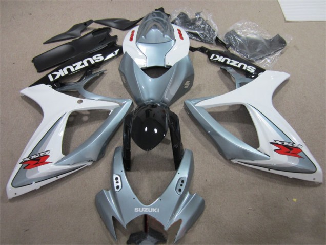 Best 2006-2007 White Grey Suzuki GSXR600 Motorbike Fairings Best 2006-2007 White Grey Suzuki GSXR600 Motorbike Fairings