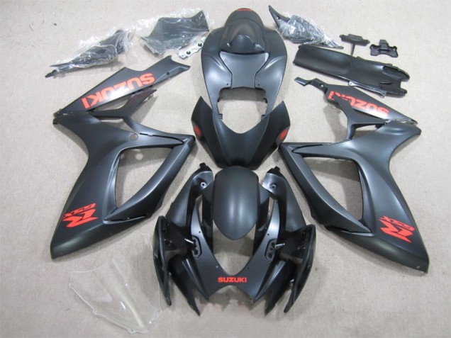 Best 2006-2007 Black Red Decal Suzuki GSXR600 Motorcycle Fairing Best 2006-2007 Black Red Decal Suzuki GSXR600 Motorcycle Fairing