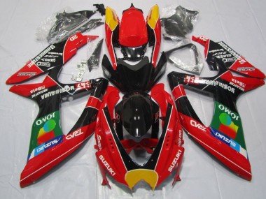 Best 2008-2010 Red Black Jomo Suzuki GSXR600 Motorbike Fairing Kits