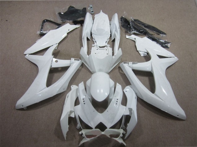 Best 2008-2010 White Suzuki GSXR600 Motorcycle Fairing Kit