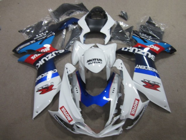 Best 2011-2021 White Blue Motul Suzuki GSXR600 Moto Fairings Best 2011-2021 White Blue Motul Suzuki GSXR600 Moto Fairings
