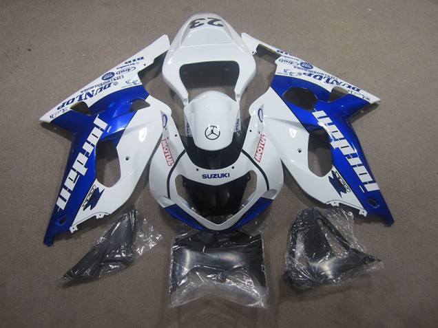 Best 2001-2003 White Blue Motul Suzuki GSXR750 Motorcycle Fairing Kit Best 2001-2003 White Blue Motul Suzuki GSXR750 Motorcycle Fairing Kit