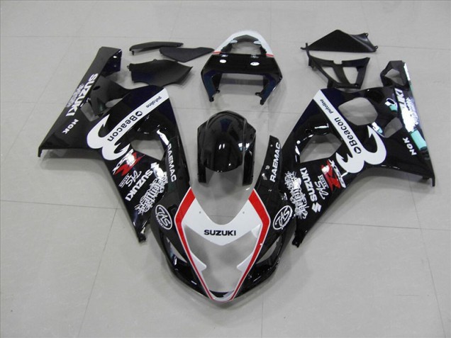Best 2004-2005 Black Red Beacon Suzuki GSXR750 Motorbike Fairings Best 2004-2005 Black Red Beacon Suzuki GSXR750 Motorbike Fairings
