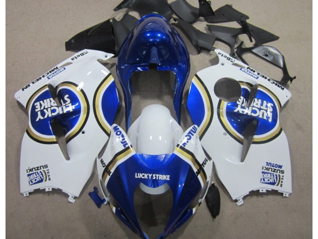 Best 1996-2007 Blue Motul White Lucky Strike Suzuki GSXR1300 Hayabusa Motorcycle Replacement Fairings Best 1996-2007 Blue Motul White Lucky Strike Suzuki GSXR1300 Hayabusa Motorcycle Replacement Fairings